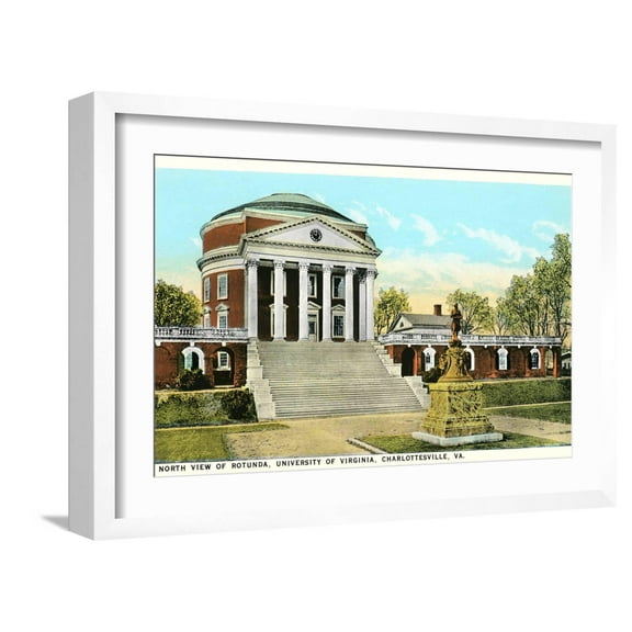 Art.com Rotunda, University of Virginia, Charlottesville Art Print, White Frame Wall Art, 23" x 17"