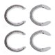 thumbnail image 3 of 4pcs Horseshoes Aluminum Alloy Light Weight Reliable Practical Horse Riding Accessory for Racecourse Farm No. 5, 3 of 5