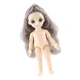 thumbnail image 3 of 3D Simulación Ojo Vestir Muñeca Cambio Maquillaje Muñecas Cabello gris Sunnimix BJD Doll Body, 3 of 5