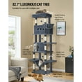 thumbnail image 2 of Large Cat Tree Tower with Large Top Perch， Washable Cushion, Suitable for Multiple Cats, 2 of 8