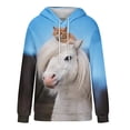 thumbnail image 3 of Womens Fall Pullovers TIANEK Winter Long Sleeve Horse Graphic Ethnic Style Hoodies With Pocket Drawstring Workout Womens Crewneck Sweatshirt Women's Fashion Hoodies & Sweatshirts, 3 of 4