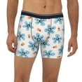 thumbnail image 2 of Picia Flower Leaves Pattern Men's Athletic Long Leg Briefs , Performance Stretch Underwear，Moisture-Wicking, 2 of 7