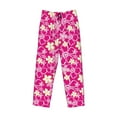 thumbnail image 2 of Vsdgher Vintage Flowers Print Mens Pajama Pants Sleep & Lounge Pants, PJ Bottoms With elastic waistb and Pockets, 2 of 5