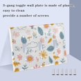 thumbnail image 3 of Yayeee Toggle Light Switch Wall Plate 2-Gang 4.56"x4.48" Decorative Outlet Cover, Cartoon Doodles, 3 of 7