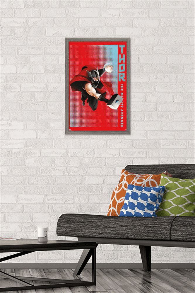 Marvel Shape of a Hero - Thor Wall Poster, 14.725" x 22.375", Framed