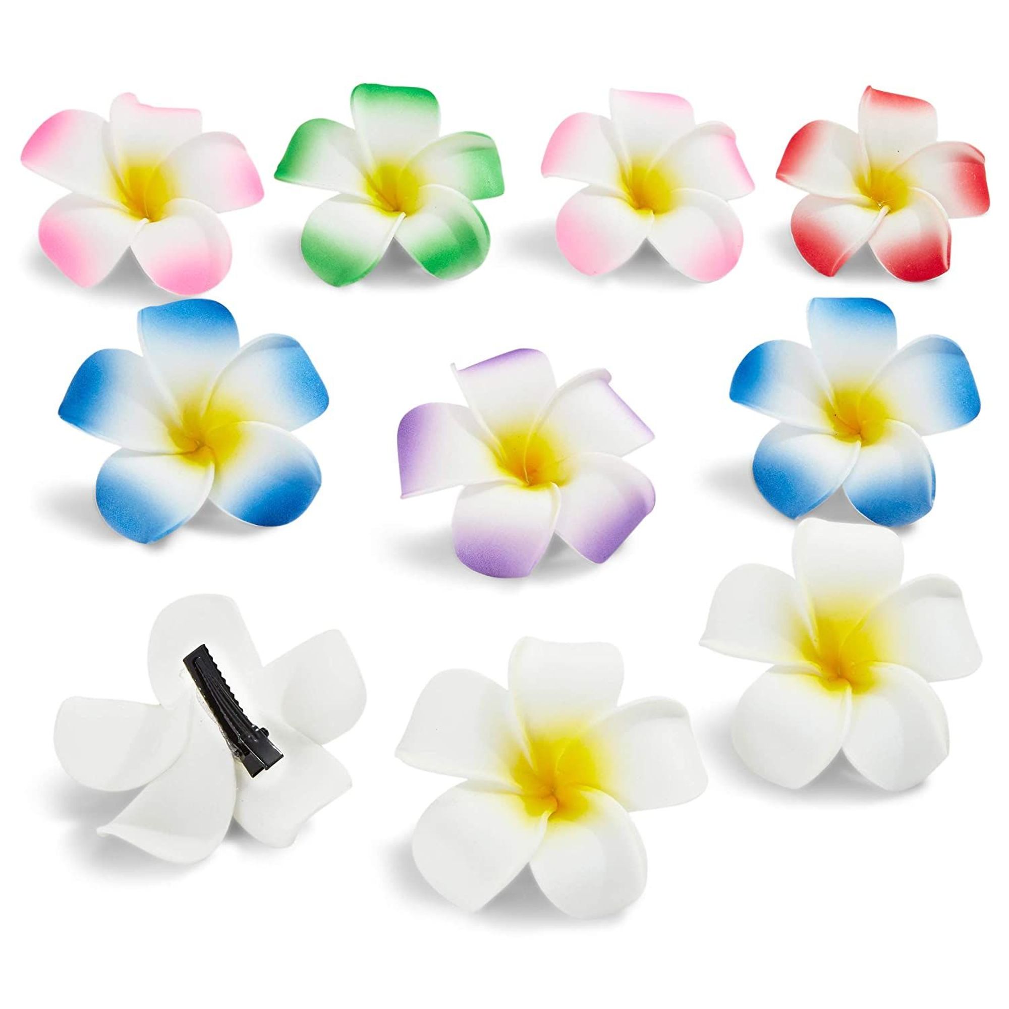 LED Illuminated Light Up Tropical Plumeria and Papaya Festival Hair Clip