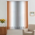 thumbnail image 3 of Orange Grey Sheer Curtains 45 Inches Long, Gray Farmhouse Modern Rustic Light Filering Curtains, Breathable Simi Curtain Privacy Drapes for Kitchen Bathroom Lightweight Small Window Treatment, 3 of 9