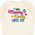 thumbnail image 4 of Inktastic My Mommy and Daddy Love Me with Hearts Boys or Girls Long Sleeve Baby Bodysuit, 4 of 5