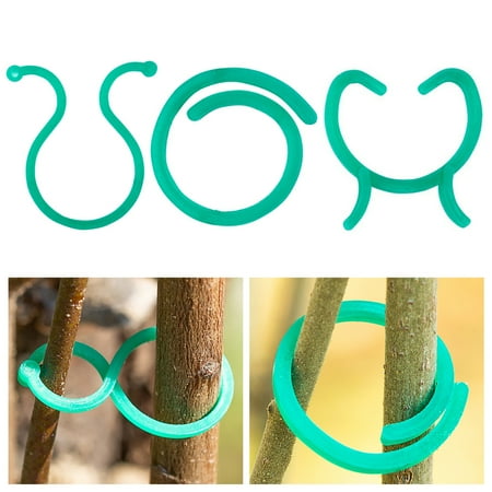 

100/200 Pcs Plant Support Clips Reusable Gourd Buckle Clips Space-Saving Butterfly Buckle Clips Secured Spiral Buckle Fixing Clip for Climbing Plants Tomato Vine Flower