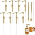 thumbnail image 1 of Dznils 8 Pack Coffee Syrup Pump Dispenser for 750ml Bottles, Gold, 1 of 9