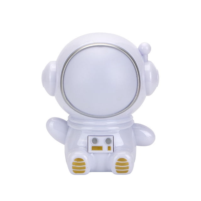 Luz nocturna de astronauta Led que cambia de color decoración de cabecera Luz nocturna USB (blanca)