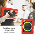 thumbnail image 3 of For iPad Air 5th/4th Generation 10.9 inch 2022/2020 Case, 360 Rotating Shockproof Cover with Stand, Screen Protector, Shoulder Strap, Red, 3 of 7