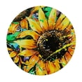 thumbnail image 4 of WYYP Sunflowers Round Tablecloth 100% Polyester Fiber for Picnic Dining Kitchen Farmhouse White, 4 of 8