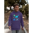 thumbnail image 2 of Cute Colored Dinos Hoodie Juniors -Image by Shutterstock,  Small, 2 of 4