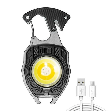 

Kotyreds 2pcs 3 Gears Key Lights Portable Cob Work Lights Waterproof for Traveling (Black)