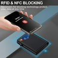 thumbnail image 4 of Wallet for Men, RFID Wallet with Money Clip & ID Window, Minimalist Pop Up Credit Card Case Holder 10-12 Cards, Bifold Slim Smart Wallet for Front Pocket, Compact Metal Wallets, Gifts for Men, Black, 4 of 7