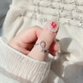 thumbnail image 3 of Minnieouse Anillo abierto con letras mayúsculas, anillos de compromiso reutilizables para mujeres, compras decorativas, joyería de maquillaje, Type3 NO3, 3 of 5