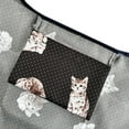 thumbnail image 4 of Wrapables Large & Small Foldable Tote Nylon Reusable Grocery Bags, Set of 2, Cute Kitty, 4 of 5