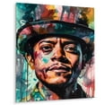 thumbnail image 2 of Designart "Illustration of Celebrity Bruno" Celebrity Metal Art Living Room, 2 of 5