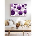 thumbnail image 4 of Purple Geometric Wall Art for Living Room, Canvas Picture Wall Decor for Bathroom Bedroom, Gold White Hexagon Modern Painting Artwork for Office Kitchen Hallway Dining Room Home Decorations 20"x24", 4 of 8