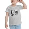 thumbnail image 3 of Born To Rock Funny Toddler T Shirts for Boys Girls (Gray, Youth M), 3 of 5