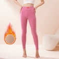 thumbnail image 5 of SGMVNU Lined Leggings Women - High Waisted Winter Yoga Pants Tummy Controls Soft Thermal Warm for Hiking Workout(Pink, XXXL), 5 of 6