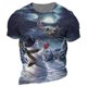 thumbnail image 1 of Ropa con patrón de Papá Noel para hombre, camiseta de manga corta con cuello redondo, talla grande europea, novedad de 2024, 1 of 4