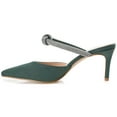 thumbnail image 3 of Journee Womens Lunna Mules Mid Stiletto Pointed Toe Evening Pumps, Widths Available, 3 of 10