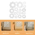 thumbnail image 3 of CRAFTHROU 1 Set 3D Flower Wall Art Flower Wall Decor Mirror Silver for Study Area Decoration, 3 of 8