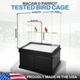 View of PENNZONI Extra Large Bird Cage for Macaws & Parrots, Crystal Clear ...