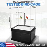 Curated Macaw Bird Waterfall Cage Height Gallery View