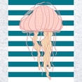 thumbnail image 3 of CafePress - Blue White Bold Stripes Hand Drawn Jellyfish Zip H - Women's Zip Hoodie, 3 of 4