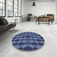 thumbnail image 3 of Ahgly Company Indoor Round Patterned Blue Whale Blue Area Rugs, 7' Round, 3 of 6