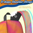 thumbnail image 5 of 17 Inch Lightweight Backpack,PVC Waterproof Oxford Fabric, Ergonomically Designed, with Large Capacity, Aurora Wave Print, 5 of 5