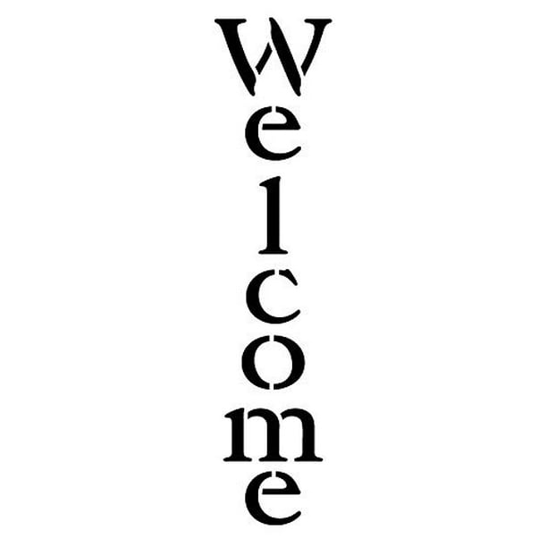 Welcome Stencil By StudioR12 Vintage Serif Vertical Word Art Medium welcome-stencil-by-studior12-vintage-serif-vertical-word-art-medium