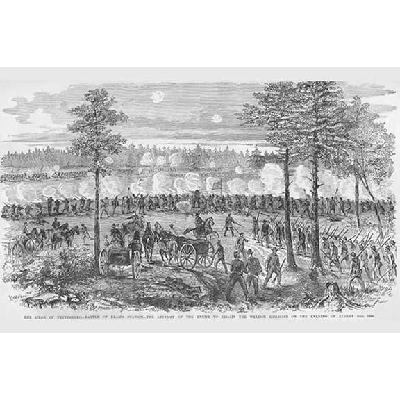 Siege of Petersburg, Battle of Beam's Station-Fine Art Canvas Print (20" x 30")