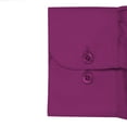 thumbnail image 5 of Men's Slim Fit Button Up Long Sleeve Solid Dress Shirt - Magenta - M (15-15.5) 34/35 sleeve, 5 of 5