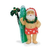 Hawaiian Surfing Santa & Surfboard Ornament
