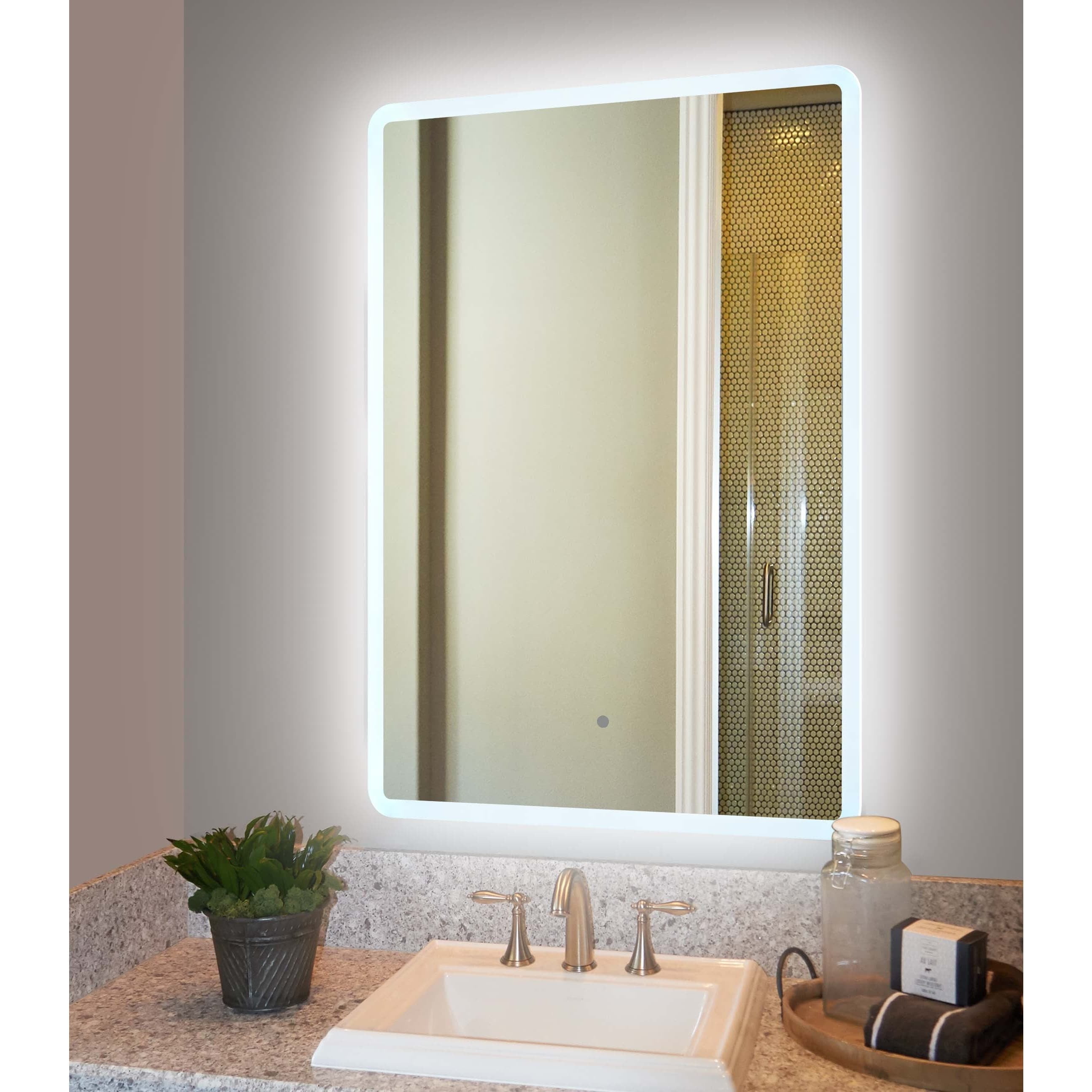 innociUSA Helios Rounded Arc Corner Rectangle LED Wall Mount Lighted