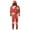 QZZ215-Red, variant on Matching Family Christmas Pajamas Hooded Onesie Long Sleeve Jumpsuit with Holiday Print Sleepwear Soft