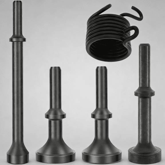 Hvxrjkn 5 Pcs Air Hammer Bits Set High Strength Pneumatic Chisel Bits for Forming Sheet Metal Riveting Knocking Down