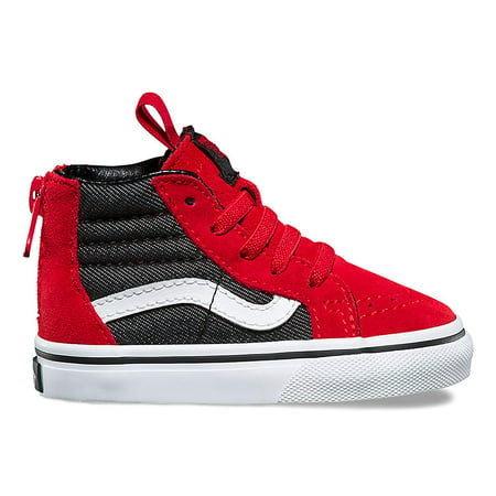 Vans - Vans SK8 Hi Zip Suede/Suiting Racing Red Skate Shoes 10 Toddler ...