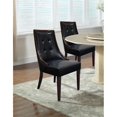 thumbnail image 2 of Best Master Chaise de Salle à Manger en Similicuir Raphael Noir/espresso (Ensemble de 2), 2 of 3
