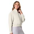 thumbnail image 3 of Hanes EcoSmart Women’s Fleece Quarter-Zip Pullover Sand S, 3 of 6