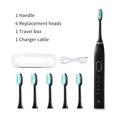 thumbnail image 3 of Cepillo de dientes eléctrico ultrasónico recargable por USB para adultos, blanqueador dental, 5 modos, temporizador inteligente con caja de viaje, 3 of 5