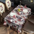 thumbnail image 2 of Beige Skull Crow Flower Pattern Rectangle Tablecloth 60"x120",Waterproof Polyester Rectangle Table Cloth, Wipeable Spillproof Polyester Tablecloth for Dining, Camping, Indoor and Outdoor, 2 of 6