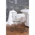 thumbnail image 7 of Woven Paths Vintage Laundry Basket with Wheels, Brown, 7 of 7