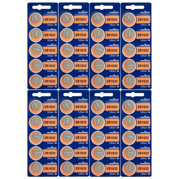 Murata CR1632 3V Lithium Coin Cell (40 Batteries) - Replaces Sony CR1632
