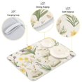 thumbnail image 3 of Yayeee Dish Drying Mat for Kitchen Counter 16"x18" Microfiber Absorbent Pad, Floral Rabbit, 3 of 7