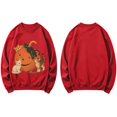 thumbnail image 4 of WEIWEN Halloween Sweatshirt for Women Cute Cat Pumpkin Face Graphic Crewneck Long Sleeve Fall Outfits for Women Going Out Tops Casual Spooky Season Sweaters Women's Clothing M, 4 of 4